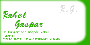 rahel gaspar business card